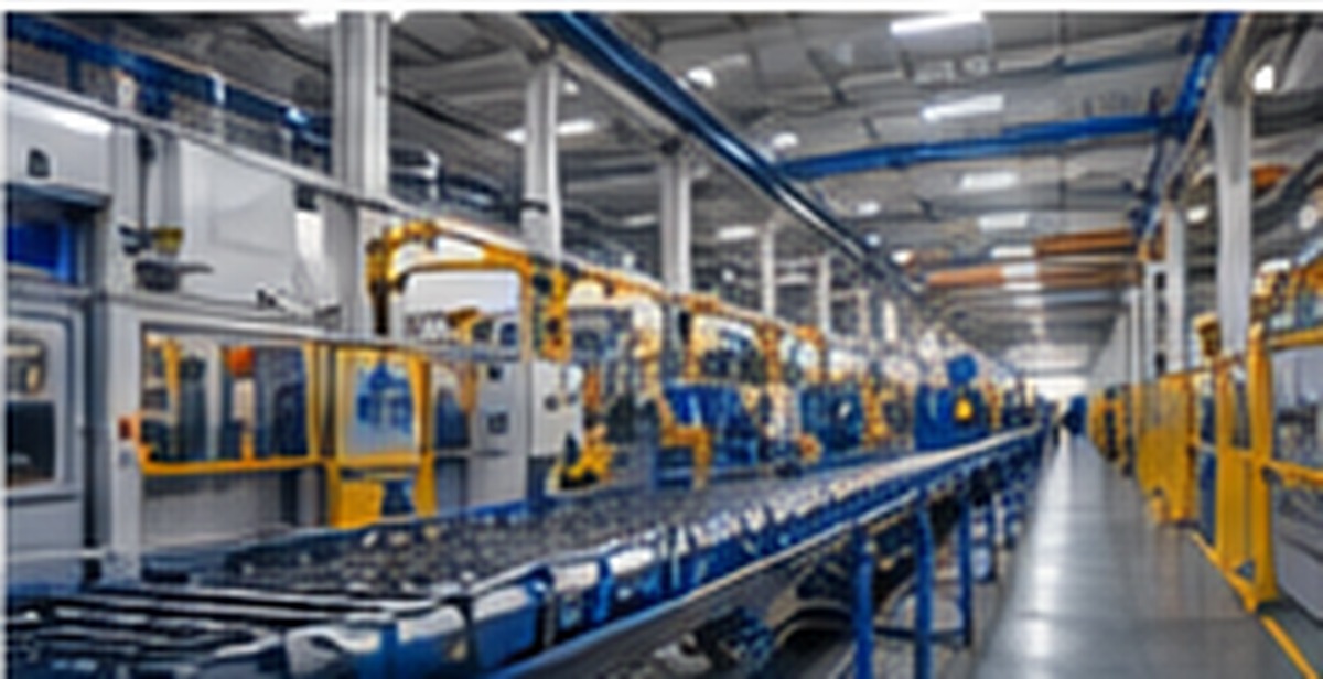 Modern automated manufacturing facility